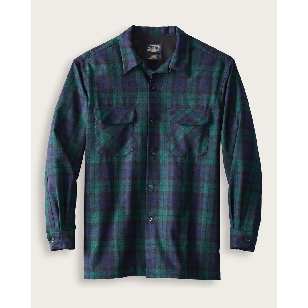 Pendleton Men's The Original Board Shirt Black Watch Tartan 100% Virgin Wool XXL